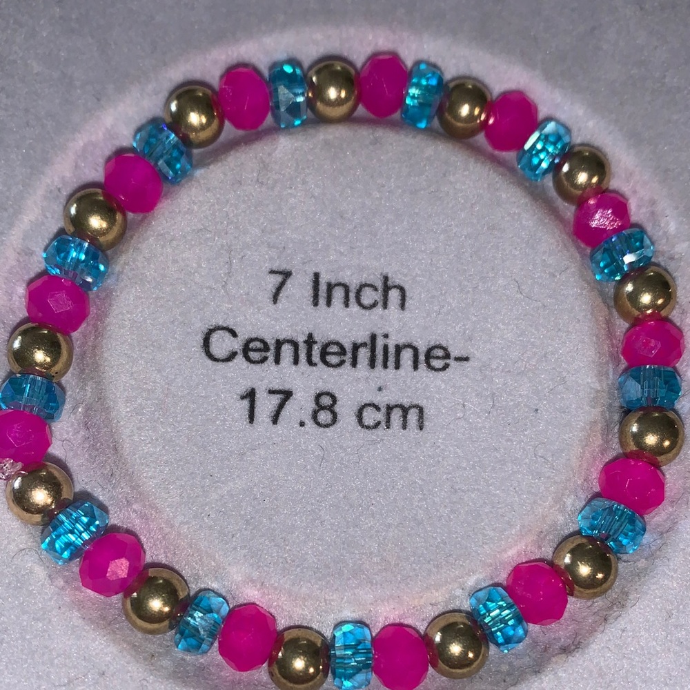 To die for crystal stretch Bracelet with Gold Accents